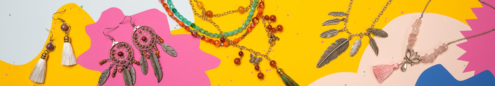 Boho bracelets and necklaces