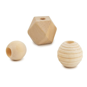 Wooden beads with large hole for macramé