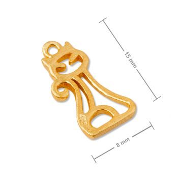 Amoracast pendant cat 15x8mm gold-plated