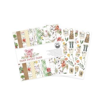 Set of double-sided papers for scrapbook 30x30cm 12 sheets P13 Farm Sweet Farm
