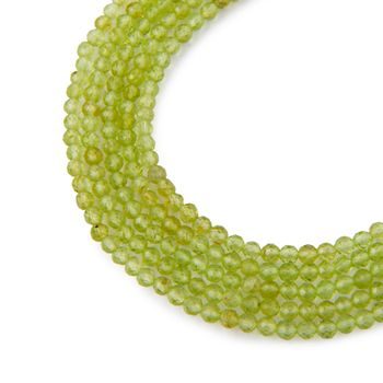Olivine AAA faceted beads 3mm