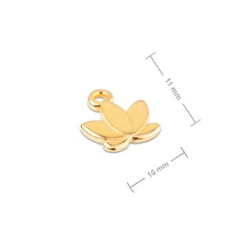 Manumi pendant lotus 11x10mm gold-plated