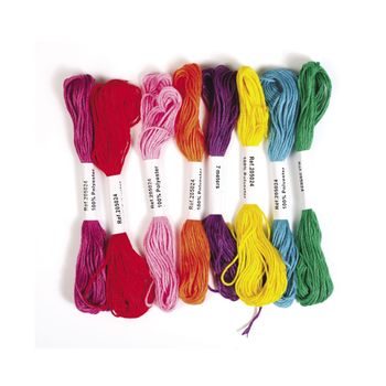 Set of embroidery threads 100% PES 8pcs in Mexican colors