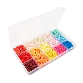 Set of heishi colourful beads