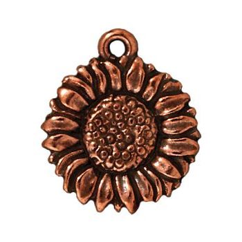 TierraCast pendant Sunflower antique copper