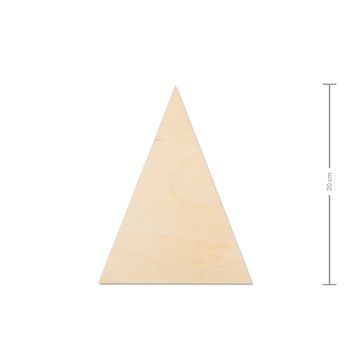 Drevený výrez trojuholník plný 20cm
