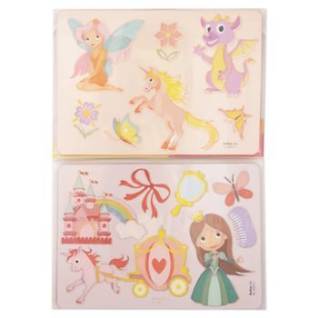 Set of creative stencils with templates Princess