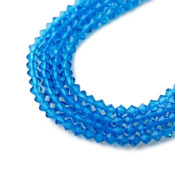 Czech crystal bicone beads 4mm Capri Blue