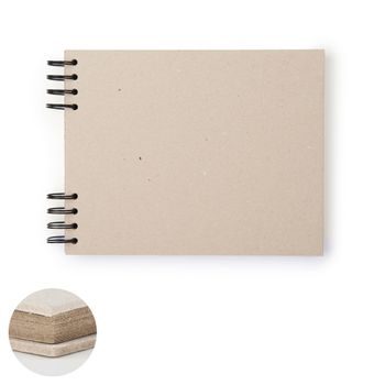 Scrapbookový kroužkový blok na šířku 35 listů A5 v přírodní barvě 160-200g/m²