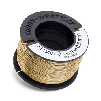 Mosadzný drôt 0,3mm/50g