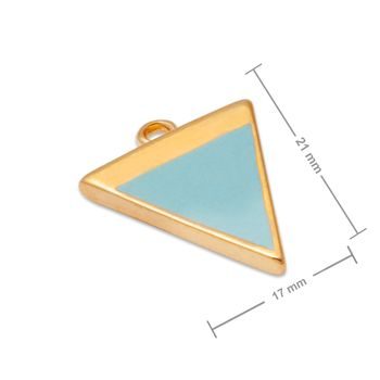 Manumi pendant blue triangle 21x17mm gold-plated