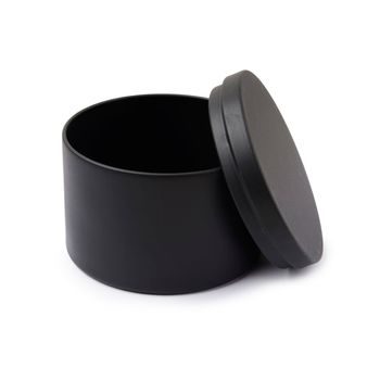 Metal candle container 80x60mm black