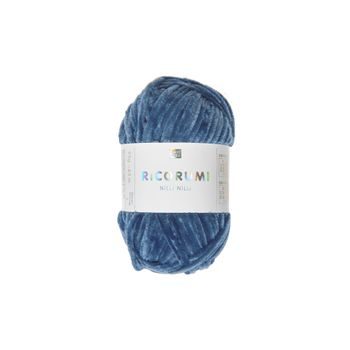 Chenille yarn Ricorumi Nilli Nilli colour shade 013 blue