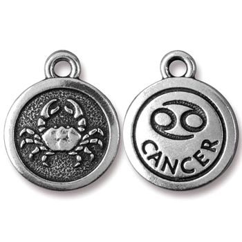 TierraCast pendant Cancer antique silver