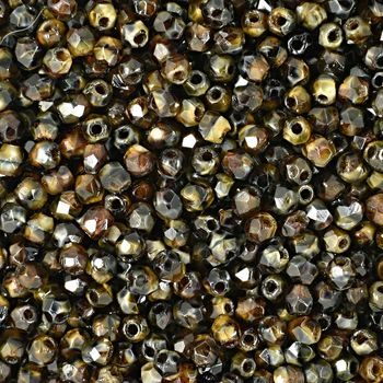 Glass fire polished beads 3mm Chroust