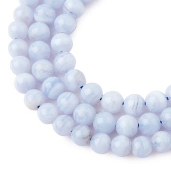Blue Lace Agate beads 8mm