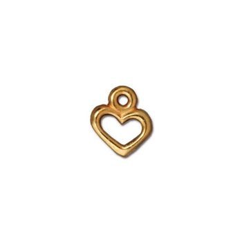 TierraCast pendant Open Heart antique gold