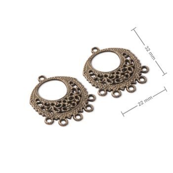 Chandelier earring findings 32x22mm antique brass