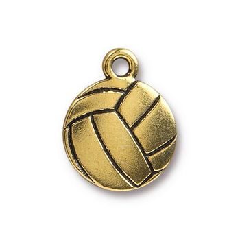 TierraCast pendant Volleyball antique gold