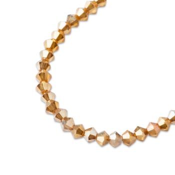 Preciosa MC bead Rondelle 3mm Crystal Golden Flare 2×