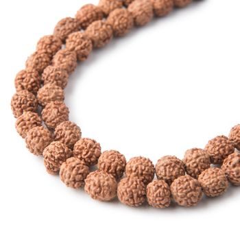 Korálek ze semínka Rudraksha přírodní nebarvený 8mm