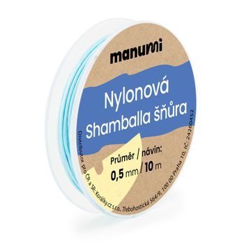 Nylónová šnúrka na Shamballa náramky 0,5mm/10m svetlomodrá č.7