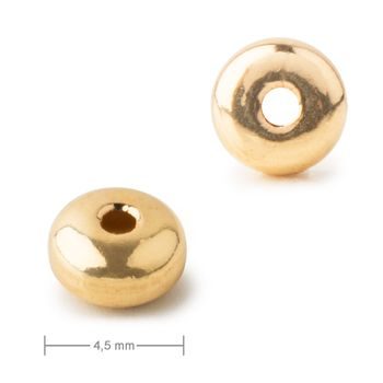 Metal bead donut 4.5mm in the colour of gold