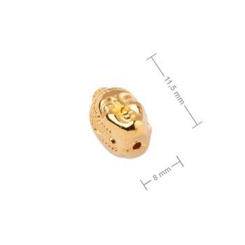 Manumi bead Buddha 11.5x8mm gold-plated