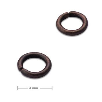 Jump ring 4mm antique copper