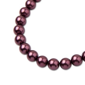 Preciosa guľatá perla MAXIMA 8mm Pearl Effect Light Burgundy