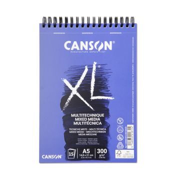 Canson skicák XL Mix-Med Textured 15 listů A5 300 g/m²