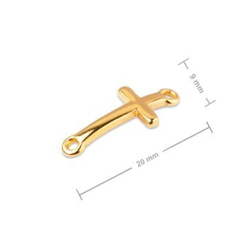 Manumi connector cross 20x9mm gold-plated