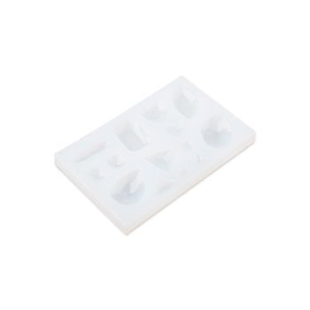 Set of 14 silicone moulds for casting creative clay cut stones