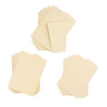 Set of cards with envelopes yellow 5pcs