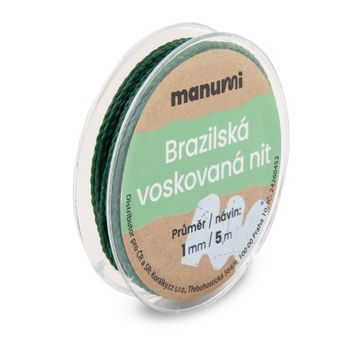 Linhasita | Brazilská voskovaná nit 1mm/5m zelená