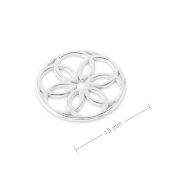 Silver connector rosette 13mm No.782