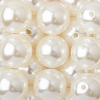 Plastic beads pearl imitation 20mm
