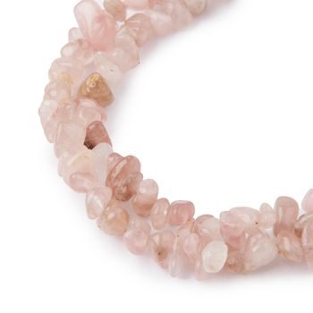 Madagascar Rose Quartz crystal chips 80cm