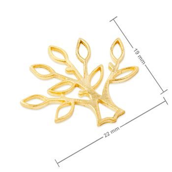 Amoracast connector tree 22x19mm gold-plated