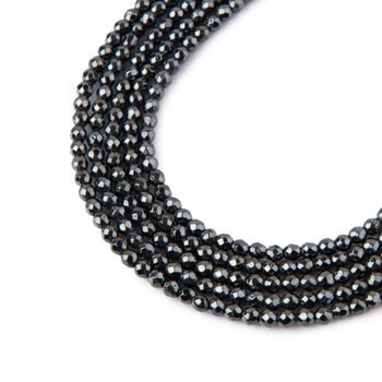 Hematite faceted beads 2mm