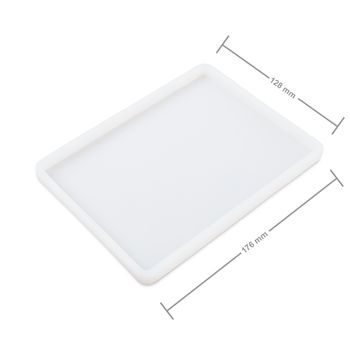 Silicone mould for casting creative clay rectangle 176x128x10mm