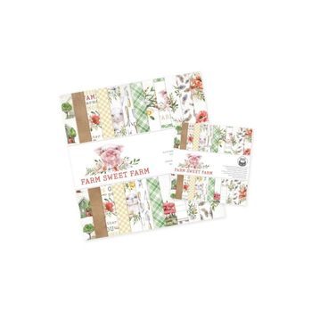 Set of double-sided papers for scrapbook 30x30cm 12 sheets P13 Farm Sweet Farm