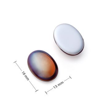 Czech glass cabochon celsian 18x13mm