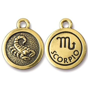 TierraCast pendant Scorpio antique gold