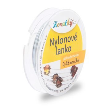 Nylonové lanko 0,45mm/3m bílé č.2