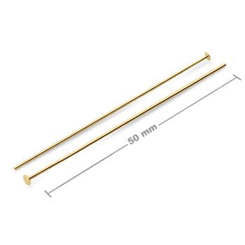 Headpins 50mm gold