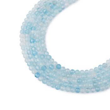 Aquamarine AAA faceted beads 2mm