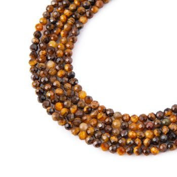 Tiger Eye faceted beads 3mm