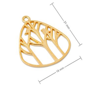 Amoracast pendant forest in a circle 21x18mm gold-plated
