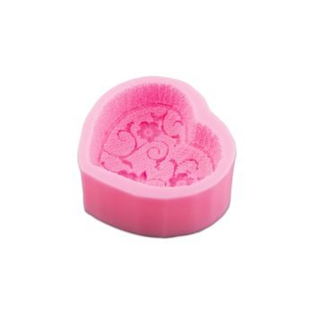 Silicone mould for casting creative clay heart 78x70x30mm
